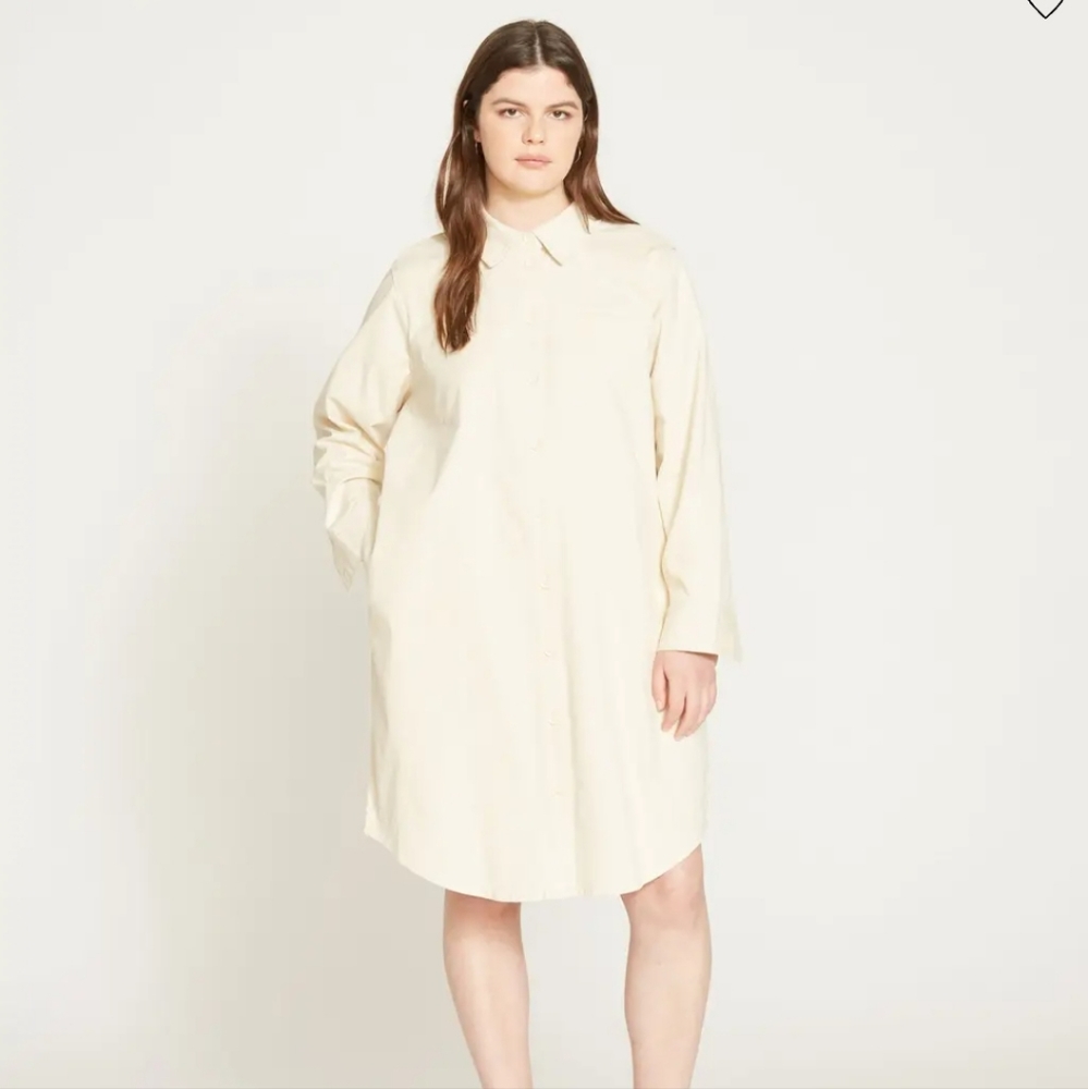 NWT Universal Standard Carefree Stretch Twill Shirtdress M 18-20